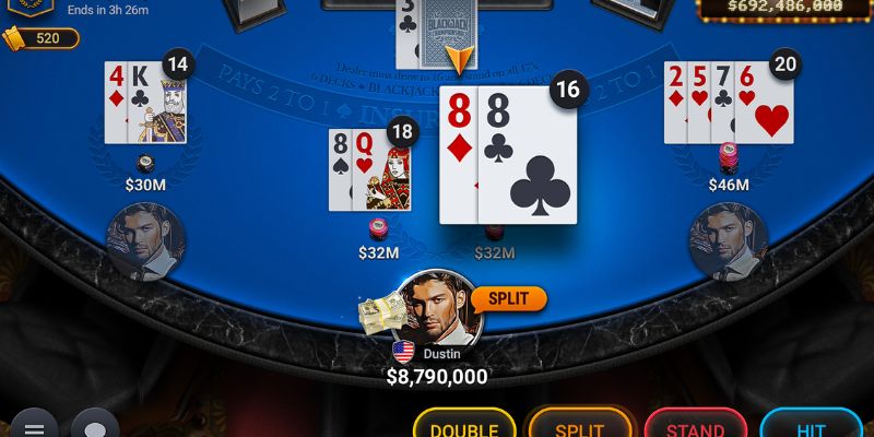 Blackjack với các ván game cực thú vị